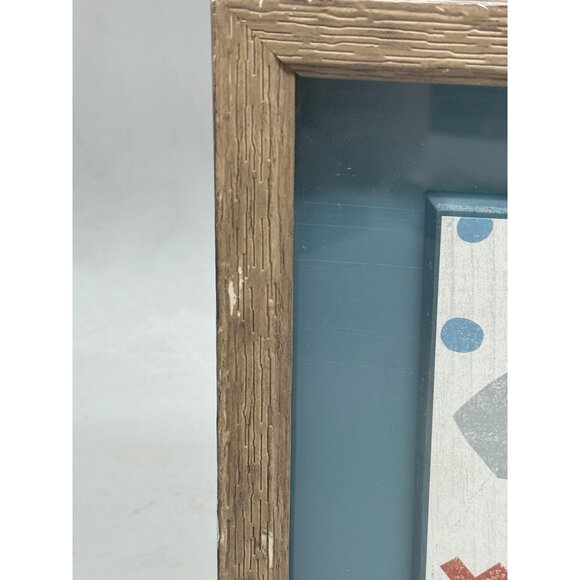 Keep Out Pirates Only Shark Wall Art Framed 18"x9" Crystal Art Gallery READ - Picture 2 of 16